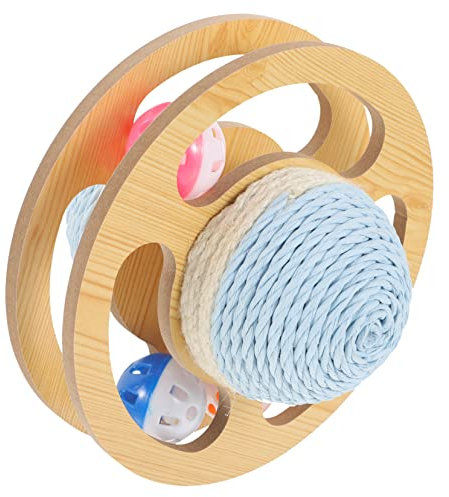 BESPORTBLE Sisal-Plattenspieler- Klicker interaktives Kratzen interaktives katzenspielzeug Interactive cat Toy Trainingsgeräte für Katzen Katzenkratzer hölzern