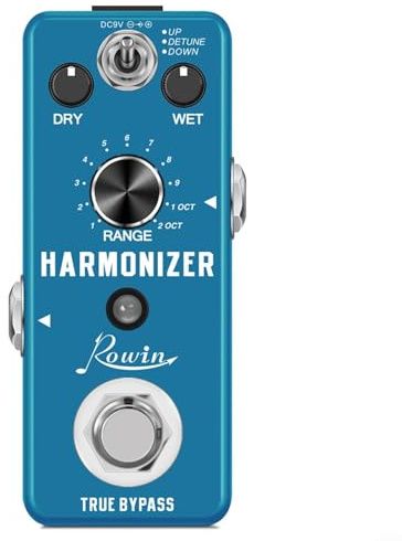 HOHOVYVY Rowin LEF-3807 Gitarren Harmonizer Pedal Digitaler Pitch Effekt True Bypass Blau