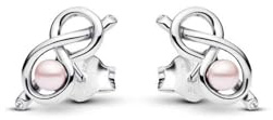 Pandora Moments Unendlichkeitsknoten Ohrstecker aus Sterling Silber mit Zirkonia, 293761C01