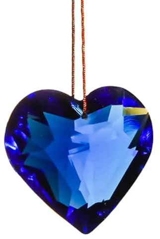 Cristaux Attrape-Soleil, décoration à Suspendre à Une fenêtre, 4,5 x 4,5 cm, Pendentif Prisme en Forme de cœur, breloque Boule de réfléchissante, Ornement accrocheur de lumière pour Voiture