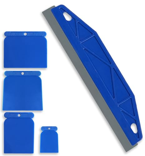 12 Inch BMYUK Wallpaper Scraper Paint Cutting in Tools 4 Piece Edge Painting Tool Smearing & Repairing Wallpaper Shield Kit Blue