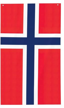 Bandera decorativa de jardín con estampado de bandera noruega, poliéster, impresión viva, lista para vacaciones y fiestas