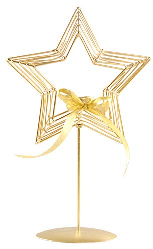 Portacandele in ferro battuto a forma di stella per albero di Natale