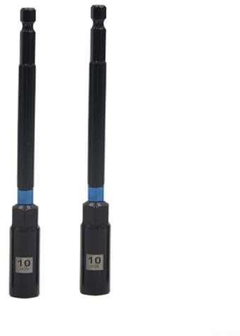 Steckschlüssel-Set, 2 Stück, 150 mm, Sechskantmutter-Schraubendreher mit 1/4-Zoll-Schaft für Schlagschrauber, kompatibel mit Motorrad-Automaschinen, Werkzeugen, Heim-DIY-Reparatur (2 Stück, 10 mm)