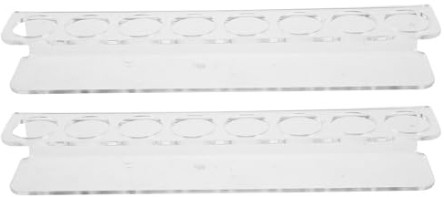 CLISPEED Soporte Acrílico para de Refrigerador 8 Ranuras Organizador de Péptidos y Botellas Estuche Transparente para Almacenamiento Médico 2 Unidades para Uso en Cocina y Refrigeración