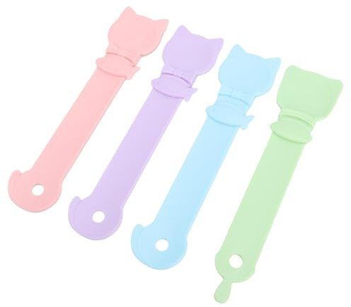BAOFUYA Katzen-Futterspender-Set, Futter- und Tränkezubehör mit Quetschdesign und Leicht zu Greifenden Griffen für Püree-Brühe, Vitaminpräparate, Katzen-Futterspender-Set, 4-teiliger
