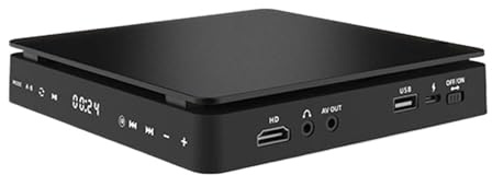 Bärbar DVD-spelare 1080p HD-video Med Stöd For HD-kabel Och AV-anslutning USB-ingång CD VCD-spelare For TV-projektorer Platsbesparande