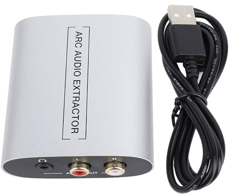Interfaccia multimediale ARC Sound Extractor HD con uscita stereo analogica AV LR a jack da 3,5 mm, convertitore con funzione CEC per l’estrazione audio da HDTV e TV