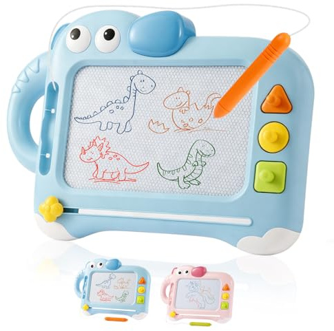 Toyvii Magnetic Drawing Board, Large Magnetic Drawing Pad for Toddlers Kids' Doodle Scribble Boards Toys Magic Magnet Drawing Board for 3+ Year Old Birthday Gifts for Boys Baby(Blue-B)