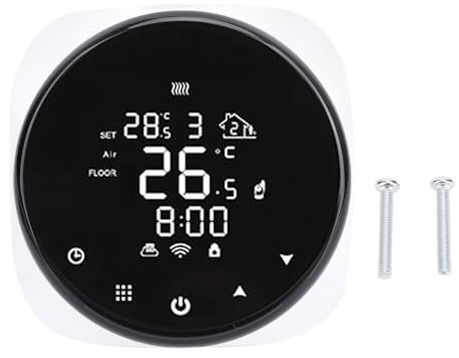 Digital Smart WiFi Termostat Fjärrkontroll Väggmonterad temperaturkontroll för hemmakontor ABS Vit Kompakt design