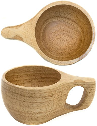 Outdoor Saxx - Holz-Becher, Kuksa, Handmade Mittelalter Design, 180 ml, natur