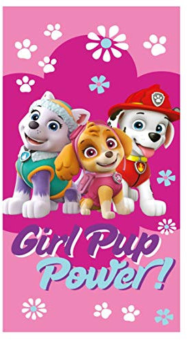 Theonoi Kinder Handtuch Badetuch Strandtuch Duschtuch für Mädchen und Jungen 100% Baumwolle 70x140 cm (Paw Patrol 03)