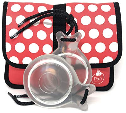 Castañuelas PALI color TRANSPARENTE con DOBLE CAJA. Ideal para el aprendizaje. (Funda Lunares)