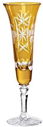 Sektglas Sektkelch Champagnerglas Handgeschliffen Traube Kristall Glas 140 ml