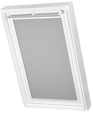 Ventanara® Dachfenster Waben Plissee ohne Bohren passend für Velux Fenster Plisseerollo Faltrollo verspannt Klebemontage (FK06, Grau Tageslicht)