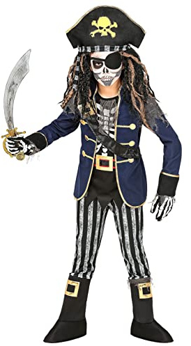 W WIDMANN MILANO Party Fashion - Kinderkostüm Skelett Pirat, Kostüm für Halloween, Faschingskostüme Kinder