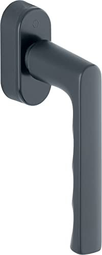 HOPPE HAMBURG - Maniglia per finestra, SecuForte+VarioFit, 90°, 7 x 32-42 mm, nero opaco RAL 9714, rif. 11701377