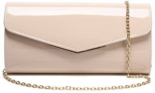 Clutch aus Lackleder für Damen, Abendtasche, stilvolle Schultertasche für Weihnachten, Hochzeit, Party, Abschlussball