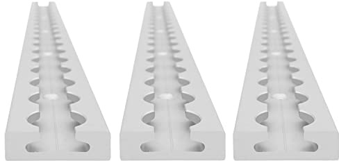 lasiprofi Airlineschiene eckig, gebohrt, 500 mm, 3er Set | Zurrschiene | 50 cm | kompatibel mit Fittingen | Silber eloxiert | für Transporter, Wohnwagen, Sprinter UVM. | Aluminium | 0,5 m