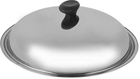 Kichvoe Scalding Lid Pan Lid for Household Multi-function Kitchen Accessory for Round Pot Cover Stainless Steel Material for Stove Cover Use Random Style