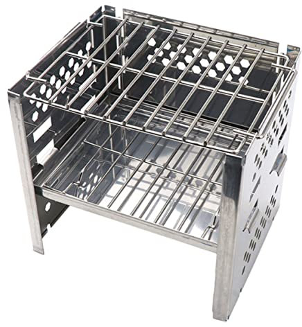 Yardenfun Klappbarer Outdoor-grill Aus Edelstahl Und Vielseitig Einsetzbar Als Grillherd Oder Kochherd Verschleißfest Und Langlebig Für Bbq Und Grillzubehör