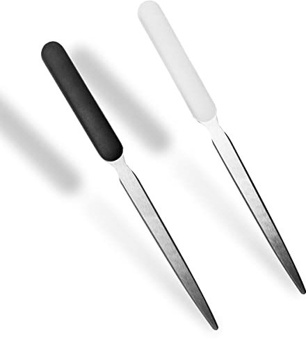 Brieföffner, leichtes Brieföffnermesser, künstlerischer Briefumschlagöffner mit humanisiertem Griff für Zuhause, Büro und Schule - 2 Packung (Schwarz & Weiß)