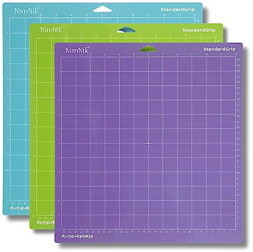 Skärmattor för vinyl – 3-pack 30 x 30 cm (12 x 12 tum) standardgrepp, lätt grepp, starkt grepp) klibbig halkfri hållbar självläkande vinyl skärmatta tillbehör