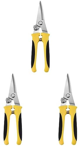 OSALADI Metal Sheet Cutter 3 Pcs Set Heavy Duty Hand Metal Cutting Tool with Labor-Saving Spring Safety Lock Anti-Skid Handles for Precision Sheet Shear