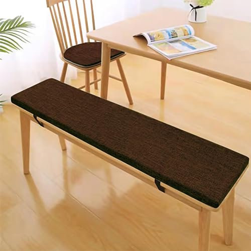 5CM Dicke Bankauflage, Sitzkissen Bank, Bankauflage Bankkissen, Bankkissen Stuhlkissen, Bankauflage Outdoor, Sitzauflage Bank, Eckbank Küche, Waschbare Stuhlkissen, Dunkelkaffee, 180 * 35 * 5CM