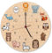 Reloj infantil con animales lindos reloj de pared hermoso reloj para la habitación de los niños con animales lindos como decoración para la habitación de niños pequeños o niños en edad preescolar