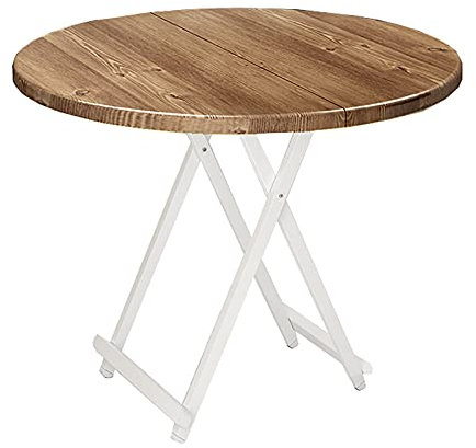 Klapptisch/Esstisch,runder Tisch für kleine Wohnungen im Haushalt,tragbarer Standtisch für den Außenbereich,für Familie,im Freien,7 Farben (D 80 x 75 cm)