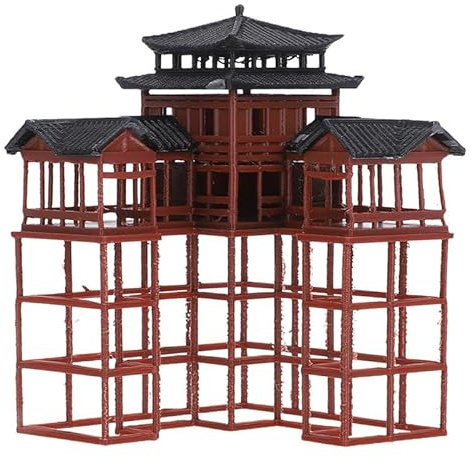 Amosfun Zen Garten Miniatur Rockery Wasseraufnahme Stein Für Aquarium Zubehör Und Teich Deko Asiatisches Architekturmodell Für Bonsai Und Wohnkultur 4.33X3.15X3.15 Zoll