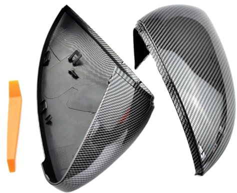 Spiegelkappen Außenspiegel Für VW Für Golf MK7 7 R Für GMK7.5 R Für G-TI 2014 2015 2016 17 2018 Vorne Links Rechts Schwarz Rückspiegel Seitenflügel Spiegelkappenabdeckung Rückspiegelkappe(Carbon Look)