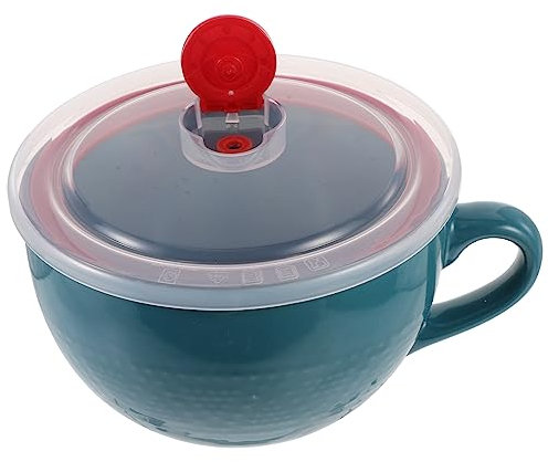 Alipis Tazza Di Tè Grande Capacità in Ceramica Con Coperchio, Tazza Da Caffè Creativa Per Casa e Ufficio, Con Manico Ergonomico e Base Antiscivolo Per Uso Quotidiano