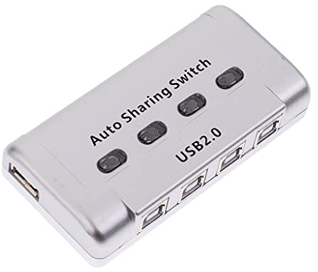 4Ports USB 2.0 Auto Sharing Switch HUB Selettore Switcher per Stampante Scanner