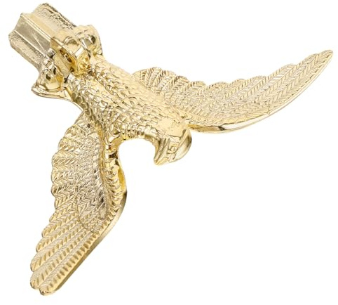 Testa per Palo Portabandiera Aquila Oro in Plastica | Ornamento da Esterno per Giardino, Lavorazione Accurata, Impedisce L’avvolgimento del Drappo