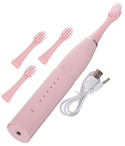 SAFIGLE Kinderzahnbürste Akku Tragbare Motiv Cartoon mit Elektrische Kinder Tiefenreinigend 400 Mah und Einfaches Laden Abs und Mikrofaser aus für