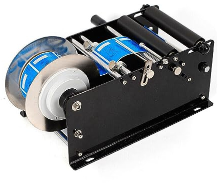 IYUESQ MT-30 Etikettiergerät für runde Dosen/Flaschen, Manueller Aufkleberhersteller für runde Flaschen, Etikettiergerät, Etikettiermaschine, Glasflaschen, Etikettenapplikator
