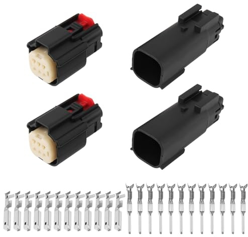 eMagTech 2 Kit de R¨¦paration de Prise de Connecteur ¨¤ 6 Broches Jeux pour La Plupart des Voitures Et Motos MX150