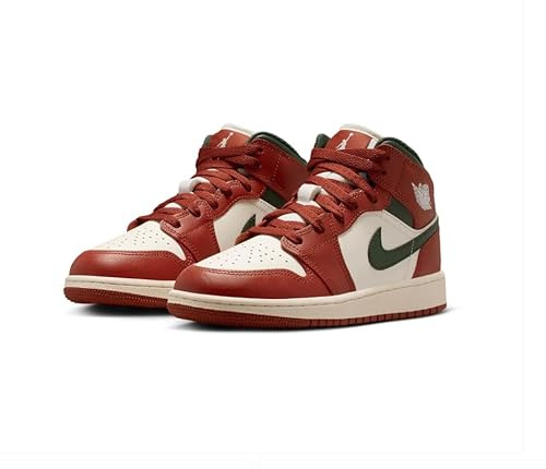 NIKE Scarpe Air Jordan 1 Mid (GS) Taglia 36.5 Codice DQ8423-105 Bianco Ragazzi