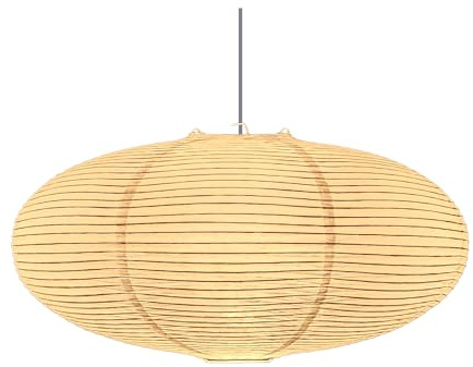 Hyzazew Papier Lampenschirm, Weiß Ovale Chinesische Papierlaterne, Faltbar Hängelampenschirm, Weicht Das Licht, Warmes Ambiente, für Schlafzimmer, Ess- und Wohnzimmer (45 cm)