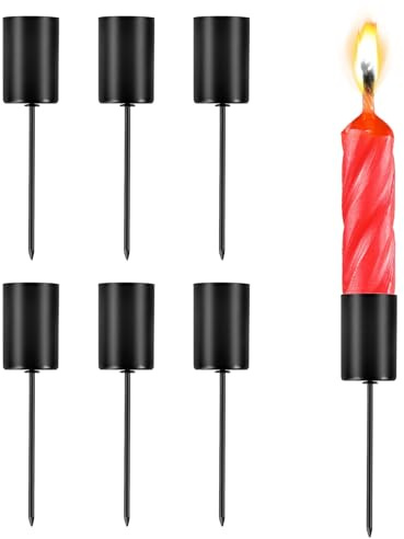 6 Piezas Portavelas de Adviento, Portavelas de Metal,Candelero para Corona de Adviento, Candelabros para Velas, Candelabros Decorativos para Fiesta, Boda, Navideña, Corona Adviento