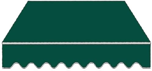 KXWOQ3ED Tessuto di Ricambio per Tende da Sole Retrattile, Telo per Tende Parasole Esterno, Tela in Poliestere Impermeabile per Tende da Sole da Giardino(Green,10x8ft/300x250cm)