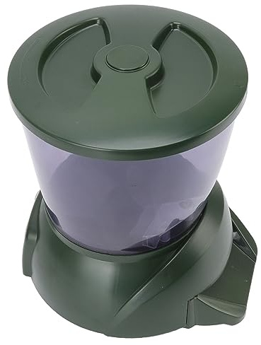 Asixxsix Automatic Fish Feeder with LCD Screen, Battery Powered Food Dispenser for Fish Tank Aquarium, 4.25L Large Capacity, Adjustable Feeding, Auto Feeding on Vacation or Holidays