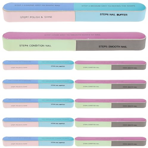 HONITANO 20 Piezas Bloques Pulidores para Uñas Caras Multiabrasivo para Lijado y Brillo Profesional Uñas Naturales y Acrílicas