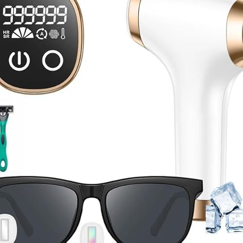 21J Epilatore Luce Pulsata, Epilatore Laser Indolore con Raffreddamento, 3 Modalità (HR/SR/AC) e Schermo LED Touch, Uso per Donna e Uomo, Ideale per Viso, Zona Bikini e Corpo Intero