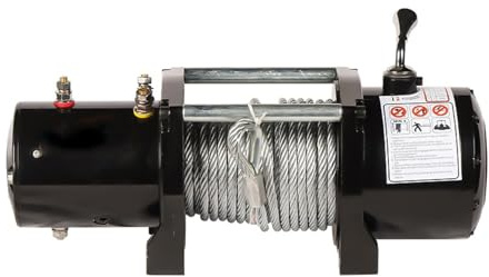 Verricello Di Recupero Elettrico 4500LBS ATV 12V / 24V A Fune Sintetica Con Telecomando Senza Fili Alta Capacità Di Carico(4500 no control)