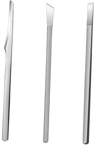 Kit para Cortar Uñas de Pedicura de Acero Inoxidable 3 Piezas | Color Plata, Uso Doméstico y Profesional, para Salón, Remueve Piel Muerta y Asperezas