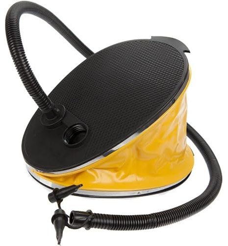 Foot Pump for Inflatables Air Pump – Manual Bellows Easy Use Pump with Hose & 2 Nozzles for Air Beds, Pools, Dinghies, Camping Mattresses – Portable Heavy Duty 6L
