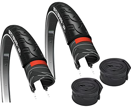 CST 2 x Fahrradreifen 28 Breaker Pannensicher 37-622 28x1 3/8 x1 5/8 Fahrrad Reifen mit Reflexstreifen (silber, weiß, schwarz)